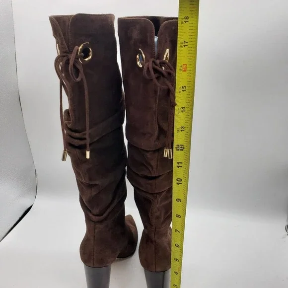 PAIGE Brown Heeled Boots - Picture 5 of 11